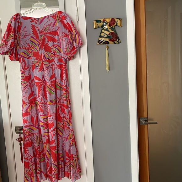 Farm Rio Lilac Color Birds Midi Size:M (NWOT) - Picture 6 of 11